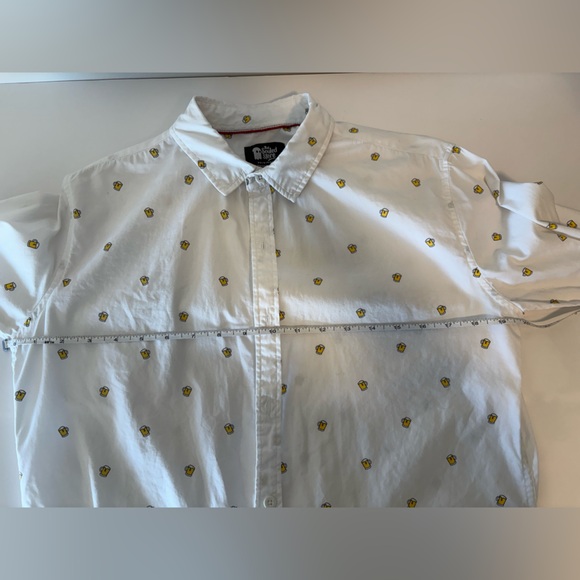 The Souled Store White Beer Print Button Down Shirt Men’s S - Picture 8 of 9